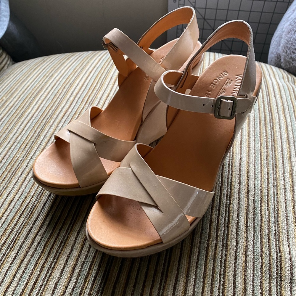 Platform Nude Wedges